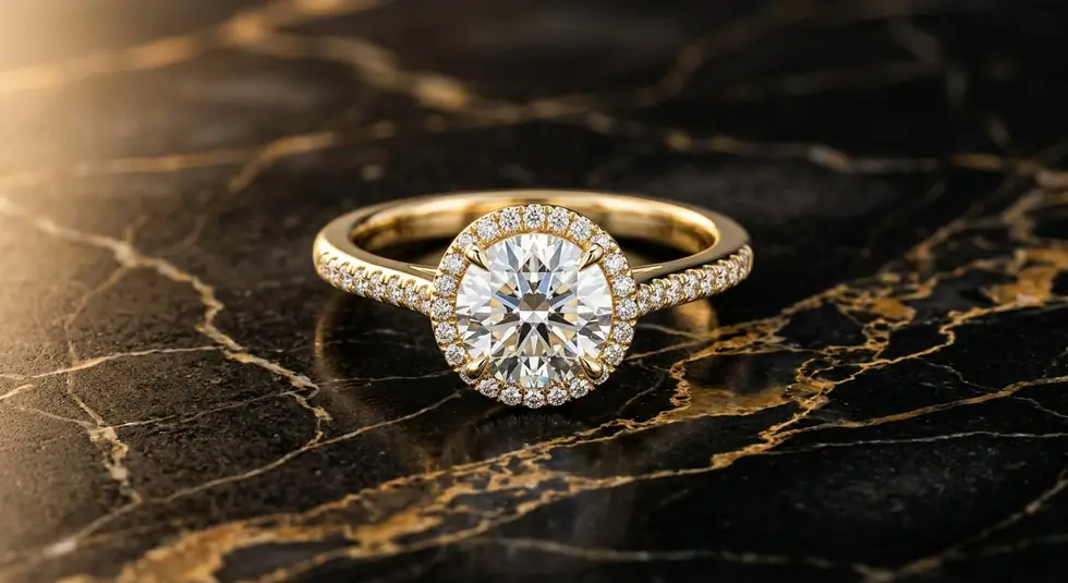 Кольцо Diamond Halo — TOVMASYAN Jeweler