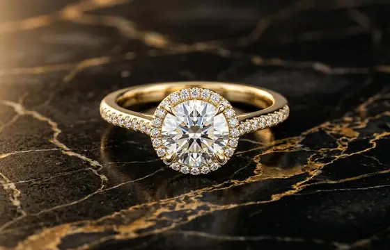 Кольцо Diamond Halo